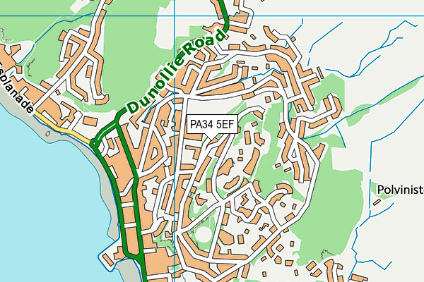 PA34 5EF map - OS VectorMap District (Ordnance Survey)