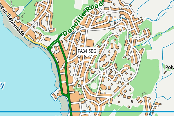 PA34 5EG map - OS VectorMap District (Ordnance Survey)