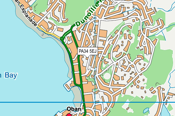 PA34 5EJ map - OS VectorMap District (Ordnance Survey)