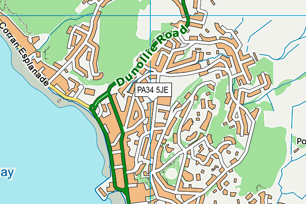 PA34 5JE map - OS VectorMap District (Ordnance Survey)
