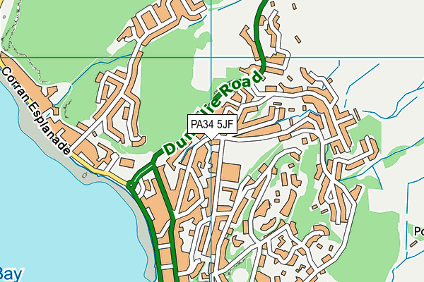 PA34 5JF map - OS VectorMap District (Ordnance Survey)