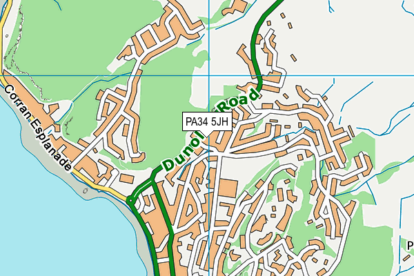 PA34 5JH map - OS VectorMap District (Ordnance Survey)