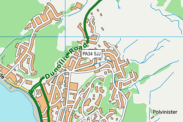 PA34 5JJ map - OS VectorMap District (Ordnance Survey)