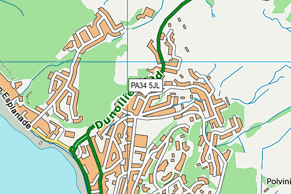 PA34 5JL map - OS VectorMap District (Ordnance Survey)