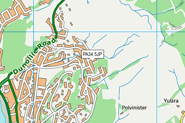 PA34 5JP map - OS VectorMap District (Ordnance Survey)