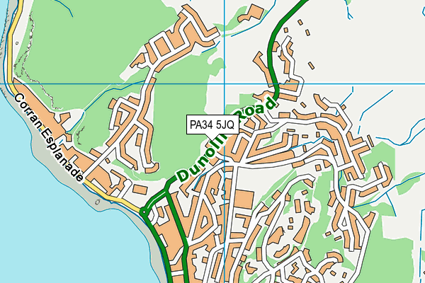 PA34 5JQ map - OS VectorMap District (Ordnance Survey)