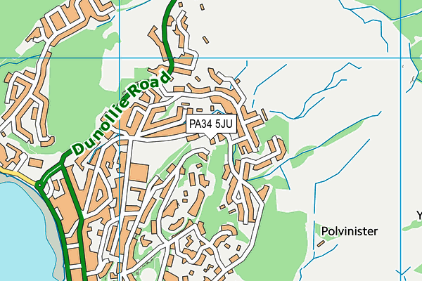PA34 5JU map - OS VectorMap District (Ordnance Survey)
