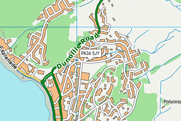 PA34 5JY map - OS VectorMap District (Ordnance Survey)