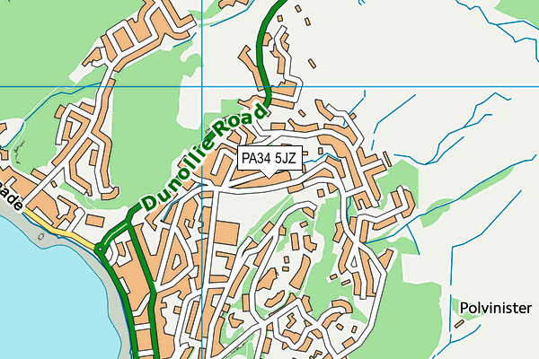 PA34 5JZ map - OS VectorMap District (Ordnance Survey)