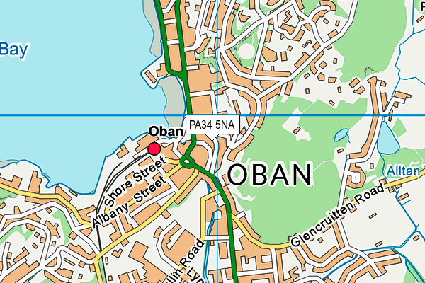 Map of PB PROPERTIES (OBAN) LIMITED at district scale