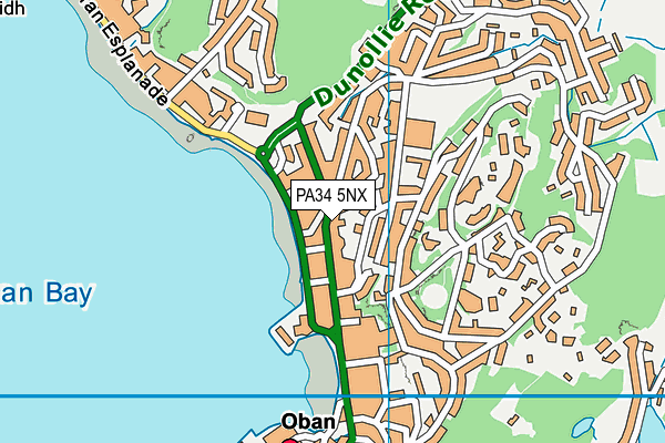 PA34 5NX map - OS VectorMap District (Ordnance Survey)