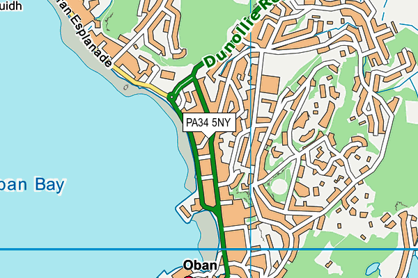 PA34 5NY map - OS VectorMap District (Ordnance Survey)