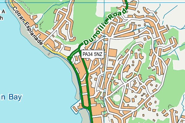 PA34 5NZ map - OS VectorMap District (Ordnance Survey)
