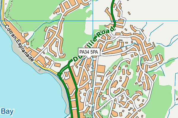 PA34 5PA map - OS VectorMap District (Ordnance Survey)