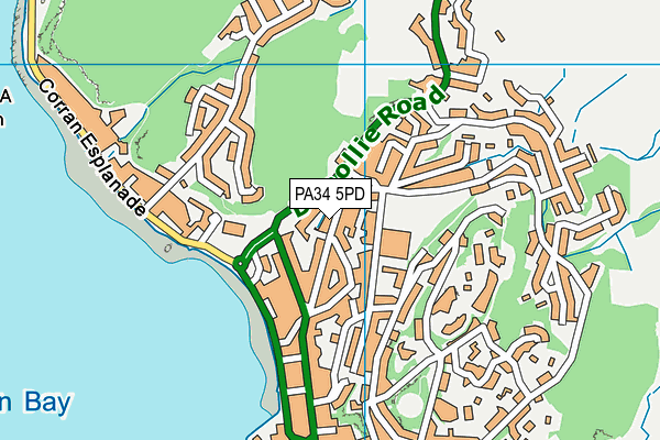 PA34 5PD map - OS VectorMap District (Ordnance Survey)