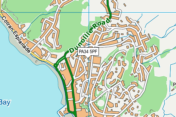 PA34 5PF map - OS VectorMap District (Ordnance Survey)