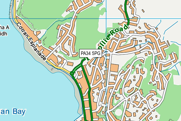 PA34 5PG map - OS VectorMap District (Ordnance Survey)