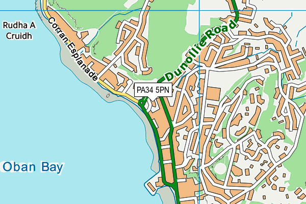 PA34 5PN map - OS VectorMap District (Ordnance Survey)