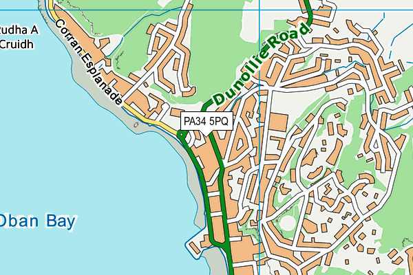 PA34 5PQ map - OS VectorMap District (Ordnance Survey)