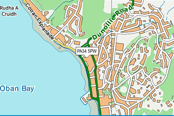 Map of ESPLANADE WEST (OBAN) LIMITED at district scale