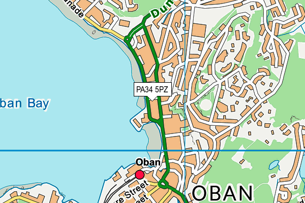 PA34 5PZ map - OS VectorMap District (Ordnance Survey)