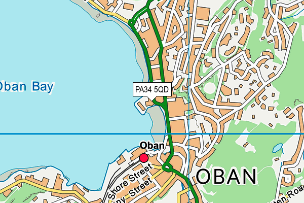 PA34 5QD map - OS VectorMap District (Ordnance Survey)
