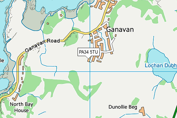 PA34 5TU map - OS VectorMap District (Ordnance Survey)