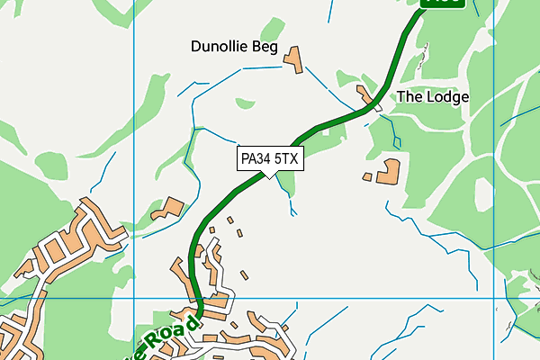 PA34 5TX map - OS VectorMap District (Ordnance Survey)