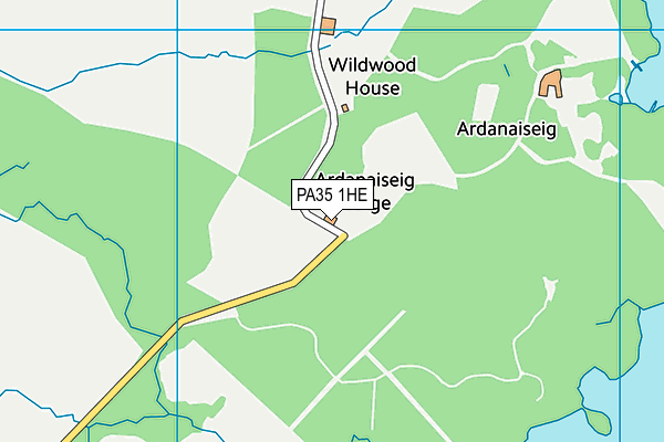 PA35 1HE map - OS VectorMap District (Ordnance Survey)