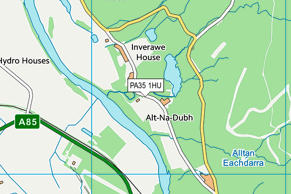 PA35 1HU map - OS VectorMap District (Ordnance Survey)