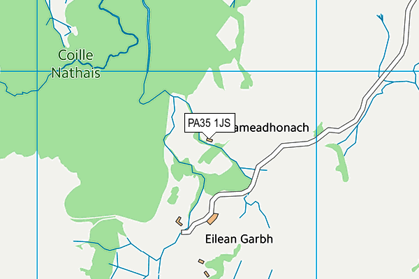 PA35 1JS map - OS VectorMap District (Ordnance Survey)