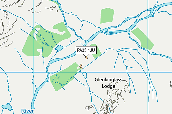 PA35 1JU map - OS VectorMap District (Ordnance Survey)
