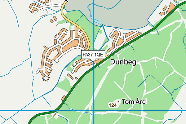 PA37 1QE map - OS VectorMap District (Ordnance Survey)