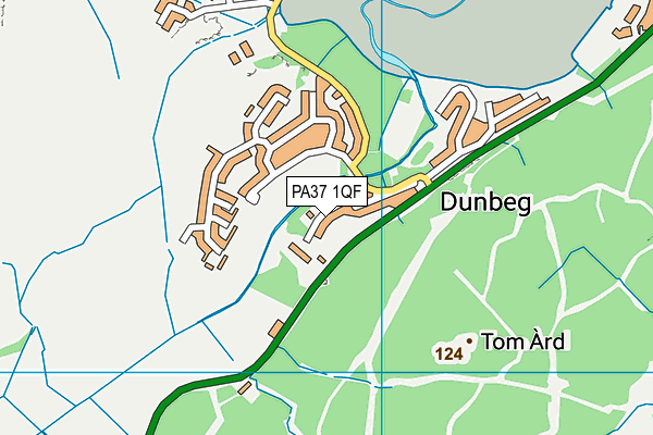 PA37 1QF map - OS VectorMap District (Ordnance Survey)