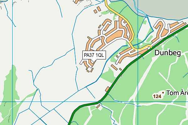 PA37 1QL map - OS VectorMap District (Ordnance Survey)