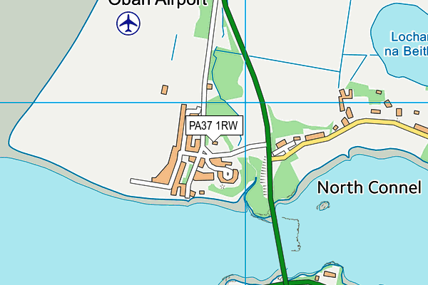 PA37 1RW map - OS VectorMap District (Ordnance Survey)