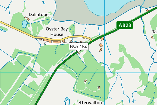 PA37 1RZ map - OS VectorMap District (Ordnance Survey)