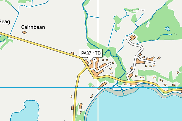 PA37 1TD map - OS VectorMap District (Ordnance Survey)