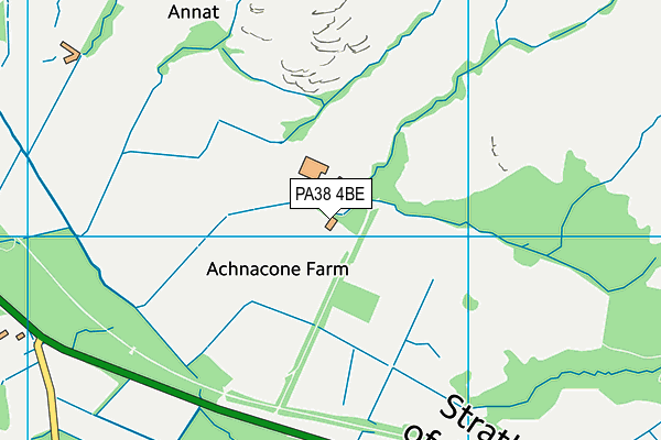 PA38 4BE map - OS VectorMap District (Ordnance Survey)