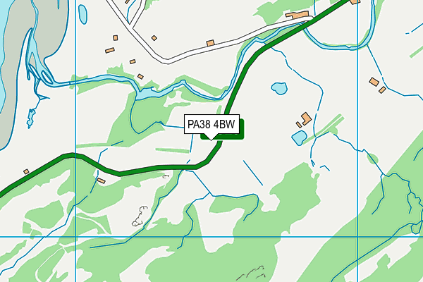 PA38 4BW map - OS VectorMap District (Ordnance Survey)