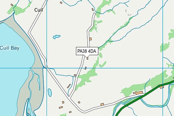 PA38 4DA map - OS VectorMap District (Ordnance Survey)