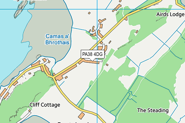 PA38 4DG map - OS VectorMap District (Ordnance Survey)