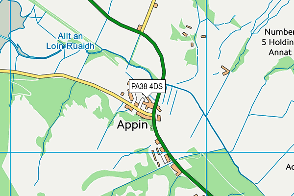 PA38 4DS map - OS VectorMap District (Ordnance Survey)