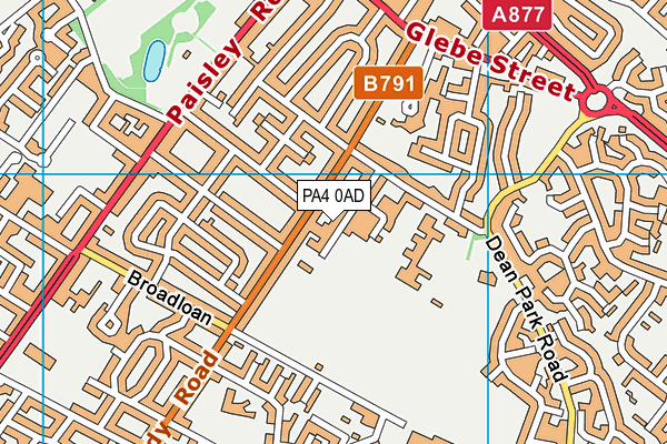 PA4 0AD map - OS VectorMap District (Ordnance Survey)