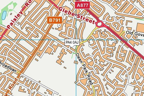 PA4 0AJ map - OS VectorMap District (Ordnance Survey)