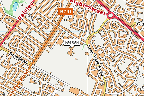 PA4 0AN map - OS VectorMap District (Ordnance Survey)