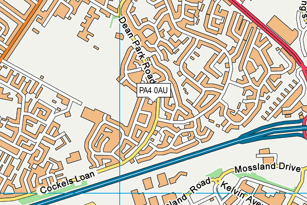 PA4 0AU map - OS VectorMap District (Ordnance Survey)