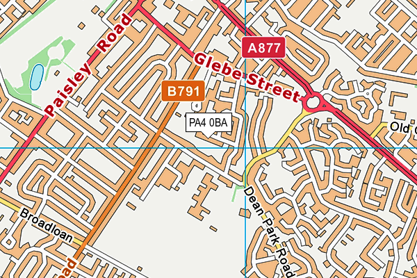 PA4 0BA map - OS VectorMap District (Ordnance Survey)