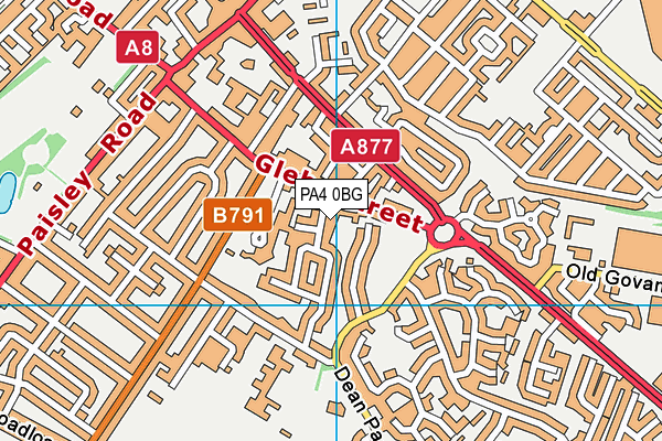 PA4 0BG map - OS VectorMap District (Ordnance Survey)