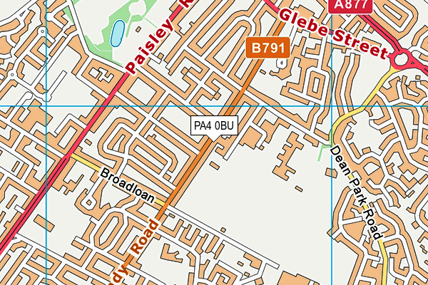 PA4 0BU map - OS VectorMap District (Ordnance Survey)